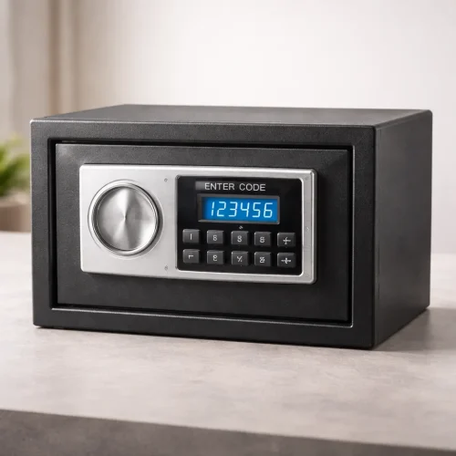 Caja fuerte electrónica con teclado digital instalada por cerrajero en Torremolinos